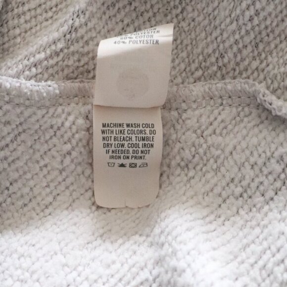 Aerie Women's Sz S Cream Animal Print Oversized 1/4 Zip Relaxed Pullover Sweater - Picture 15 of 16